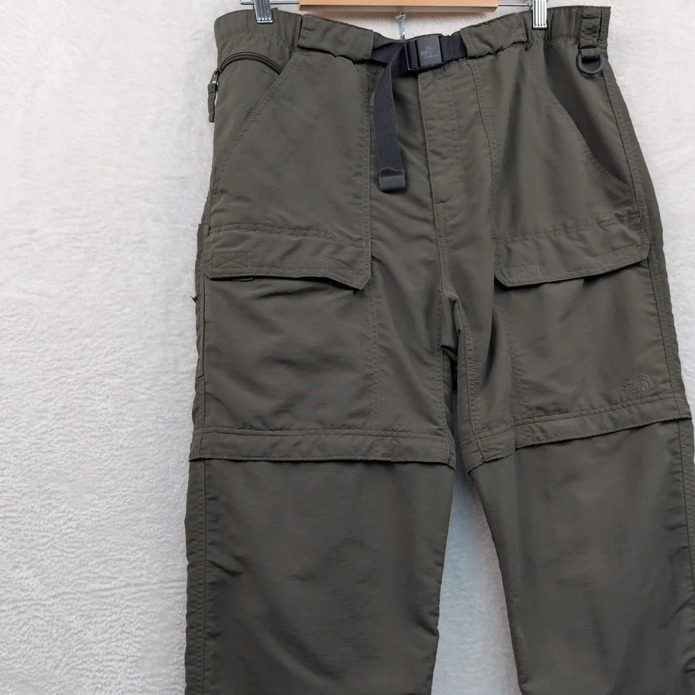 The North Face Convertible Pants Mens 38x30 Large Olive Green Gorpcore Hiking